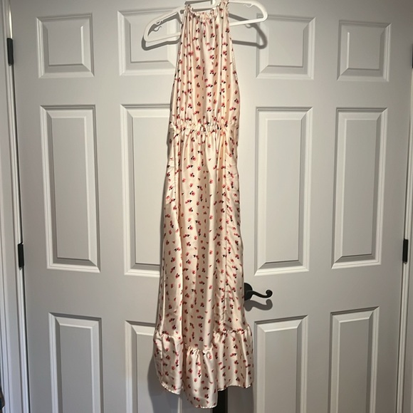Cream floral silky maxi dress - Picture 3 of 4